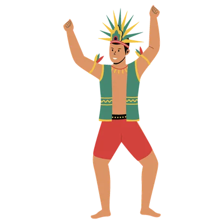 Dançarinos de samba brasileiros masculinos  Ilustração