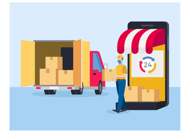 Same day delivery  Illustration