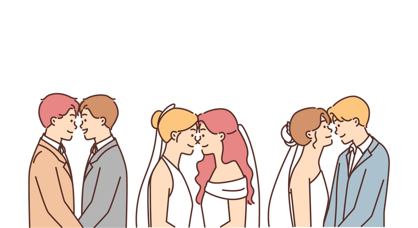 Same gender marriage  Illustration
