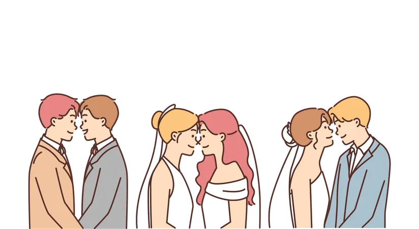 Same gender marriage Illustration