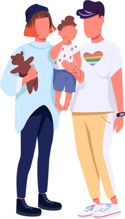 Same sex family  Illustration