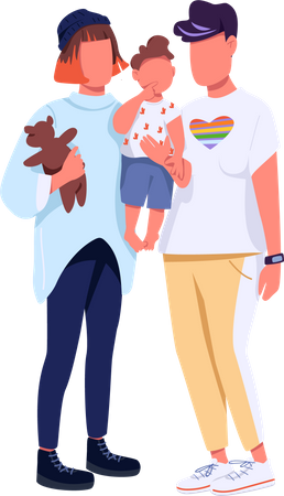 Same sex family  イラスト