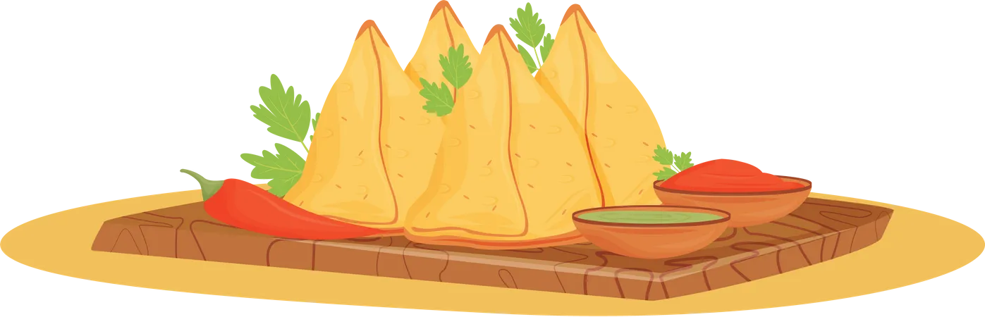 Samosas  Illustration