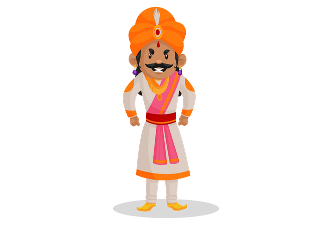 Samrat Ashok irritado  Ilustração