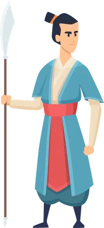Samurai fighter Illustration