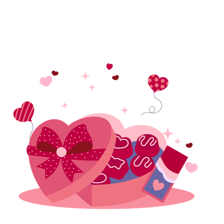 Chocolate de san valentin  Ilustración