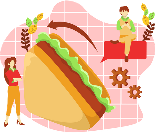 Sandwich aux légumes  Illustration