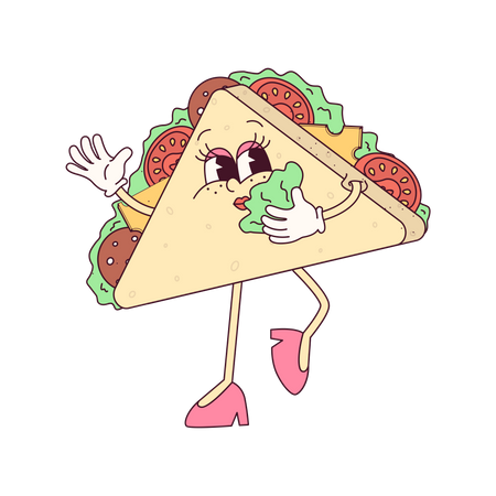 Sándwich de ensalada  Ilustración