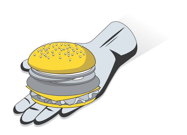 Sándwich de hamburguesa  Ilustración