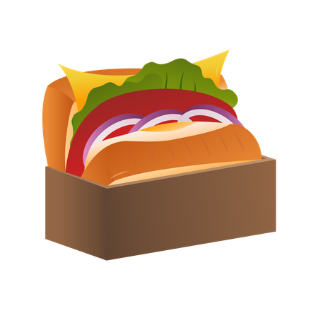 Sándwich de verduras  Ilustración