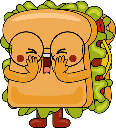 Mascotte de sandwich  Illustration