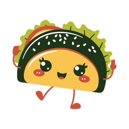 Sandwich taco mexicain  Illustration