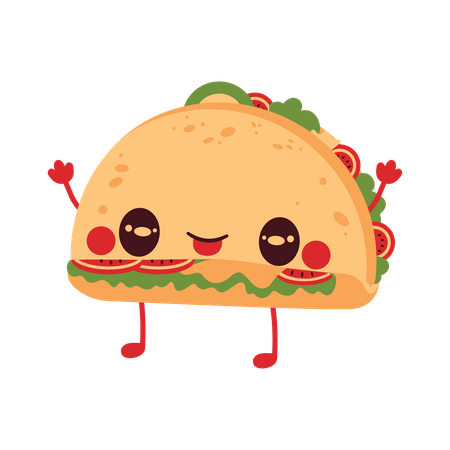 Sandwich taco mexicain  Illustration