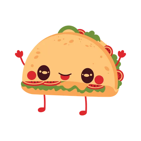 Sandwich taco mexicain  Illustration