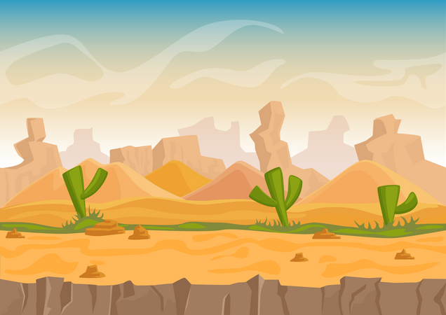 Sandy Desert  Illustration