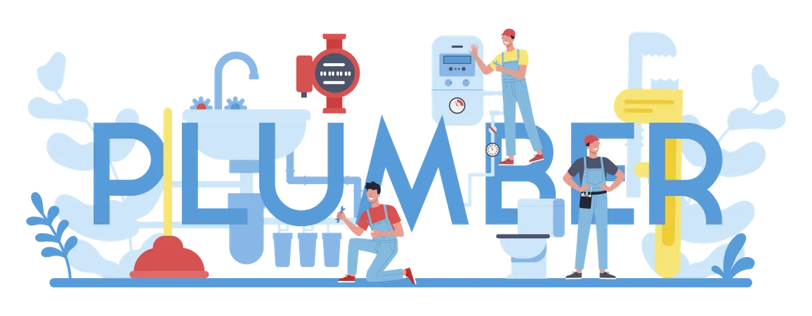 Sanitärdienstleistungen  Illustration