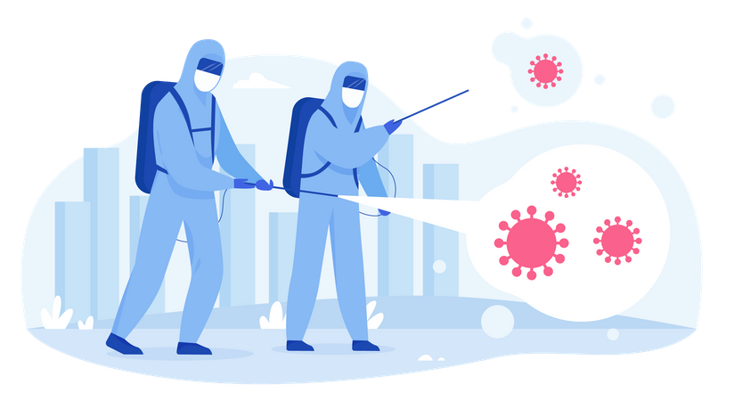 Sanitary inspection worker  Illustration