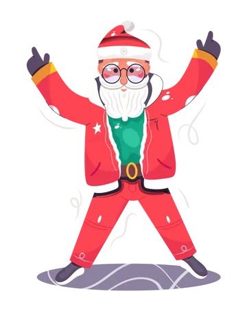 Santa Claus celebrating the Christmas  Illustration