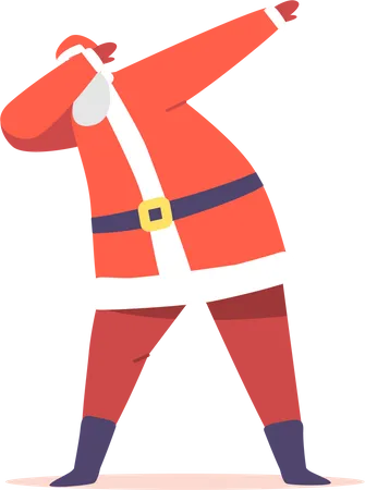 Santa Claus Dabbing Motion  Illustration