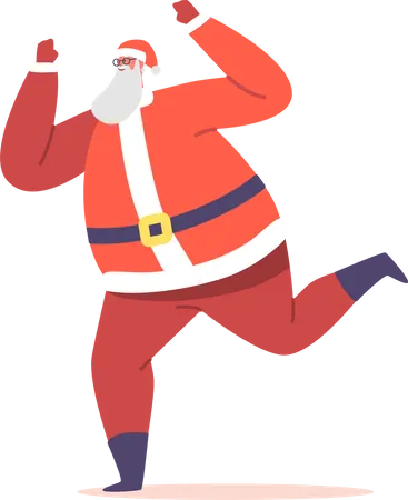 Santa Claus Dancing  Illustration