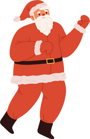Santa Claus dancing  Illustration