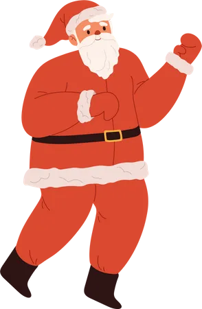 Santa Claus dancing  Illustration