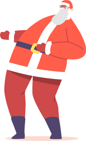 Santa Claus Dancing  Illustration