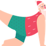 santa claus doing workout illustration free download