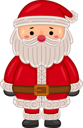 Santa claus giving standing pose  Illustration