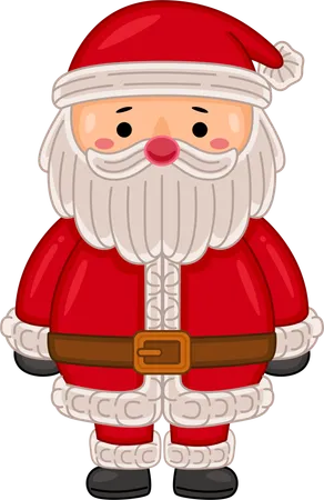 Santa claus giving standing pose  Illustration