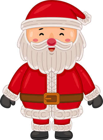 Santa claus giving standing pose  Illustration