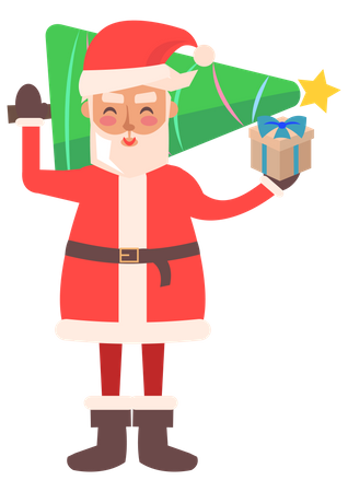 Santa Claus Greeting Illustration