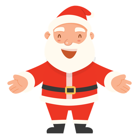Santa Claus greeting merry Christmas Illustration