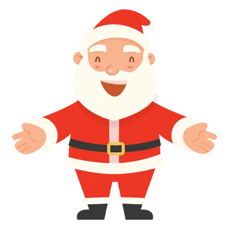 Santa Claus greeting merry Christmas  Illustration