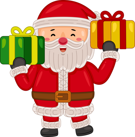 Santa claus Holding gifts  Illustration