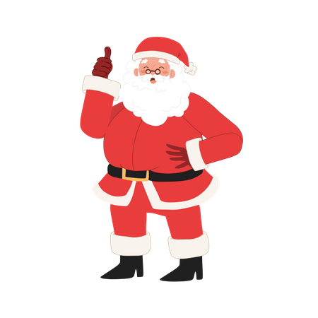 Santa claus is doing thumbs up Illustration