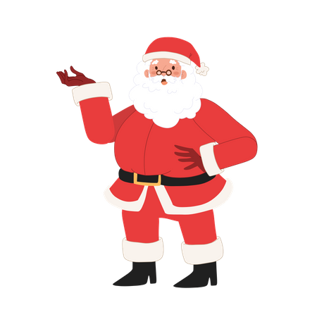 Santa claus is speaking  Illustration