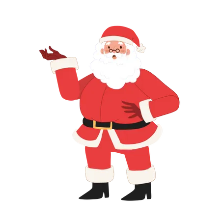 Santa claus is speaking  Illustration