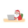 santa with laptop png