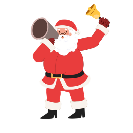 Santa claus making announcement  Illustration