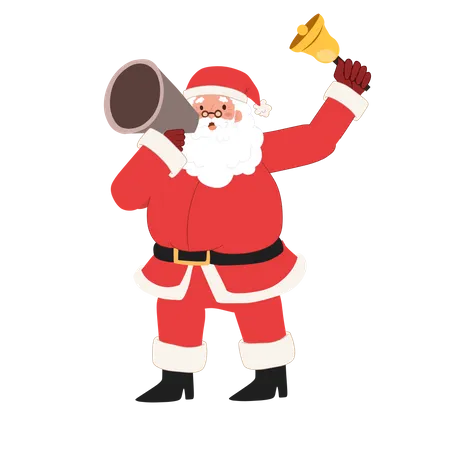 Santa claus making announcement  Illustration