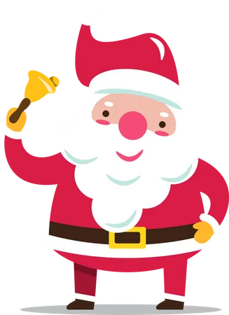 Santa Claus ringing a bell  Illustration