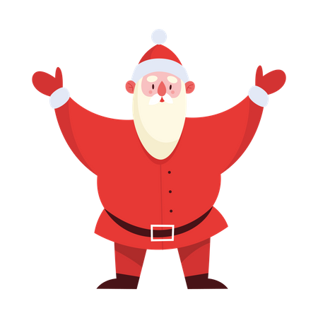 Santa claus rising hand Illustration