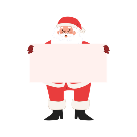 Santa claus showing blank paper  Illustration