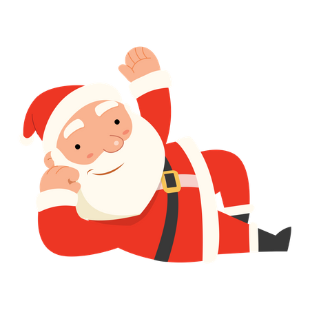 Santa Claus sleeping and posing Illustration