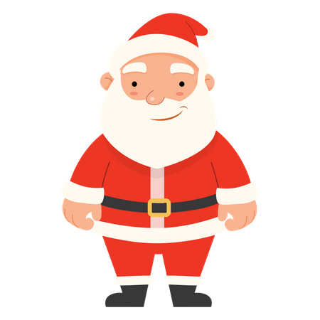 Santa Claus standing still  Illustration