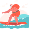 illustration for surfing ocean