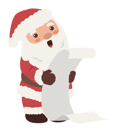 Santa Claus watching list  Illustration