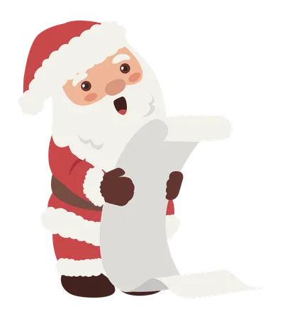 Santa Claus watching list  Illustration