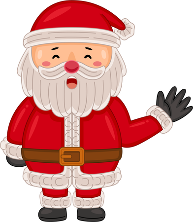 Santa claus waving hand  Illustration